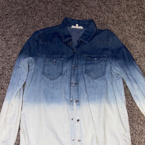 Blue Ombre Denim Shirt - Picture 1 of 1